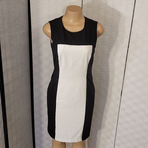 BRAND NEW STEVIE MAC COLOR BLOCKED SLEEVELESS SHEATH DRESS - Picture 11 of 13